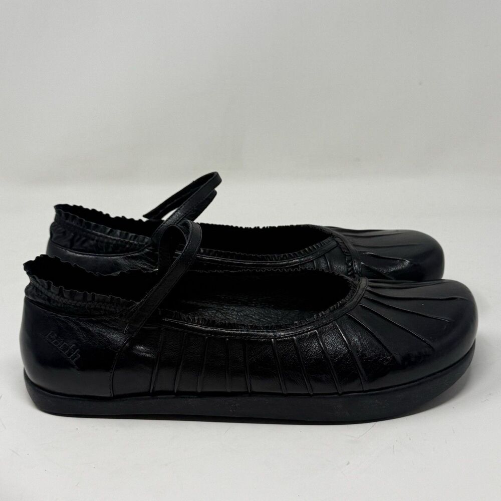 Earth Kalso Pirouette 3 Shoes Womens 9.5 Black Leather Mary Jane Scalloped Boho